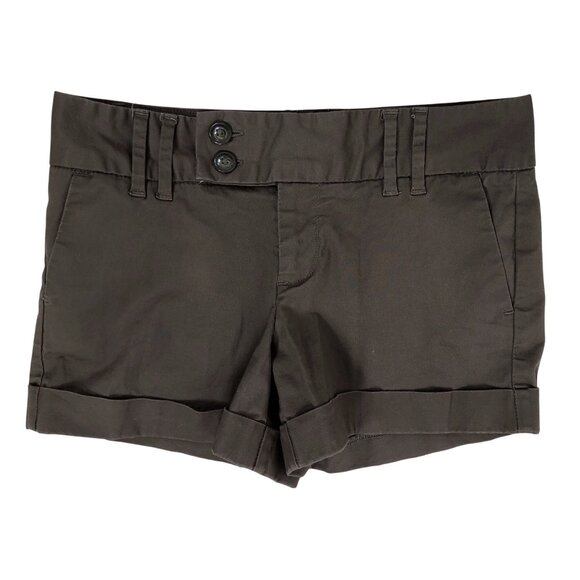 Vintage Y2K Womens Low Waist Womens 0 Brown Utility Cargo Shorts Granola Girl - Picture 3 of 6